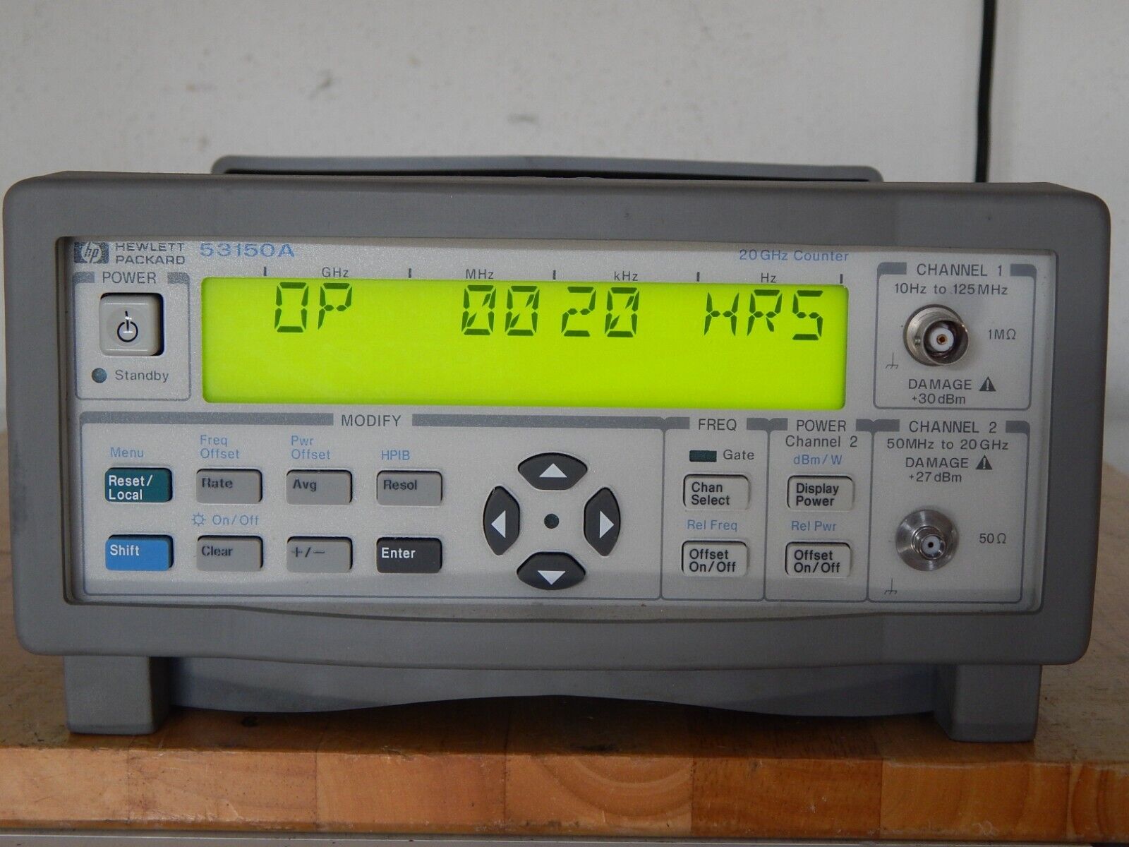Agilent HP 53150A Microwave Frequency Counter/power meter 10Hz-20GHz 20 Hours Agilent HP 53150A Microwave Frequency Counter/power meter 10Hz-20GHz 20 Hours